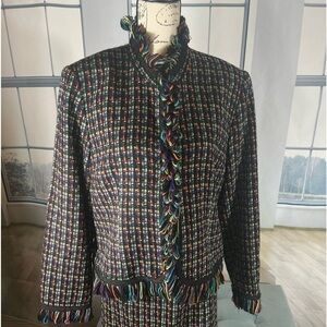 Spenser Jeremy Womens Jacket Size XL Multicolored With Fringe